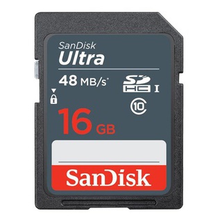 The nho SDHC SanDisk Ultra 16GB Class 10 48MBs bang
